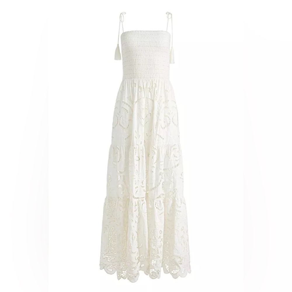 Alice + Olivia Cream Lace Maxi Dress - Picture 7 of 9